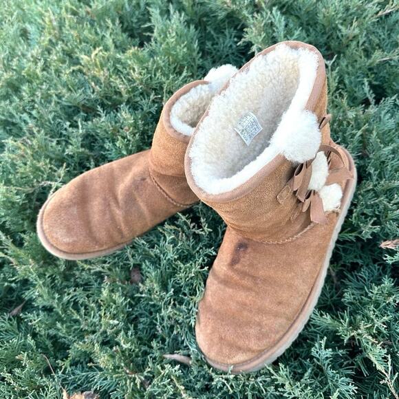 Koolaburra by UGG Women's Victoria Short Winter Boots Size 10 Chestnut Brown - Picture 4 of 15